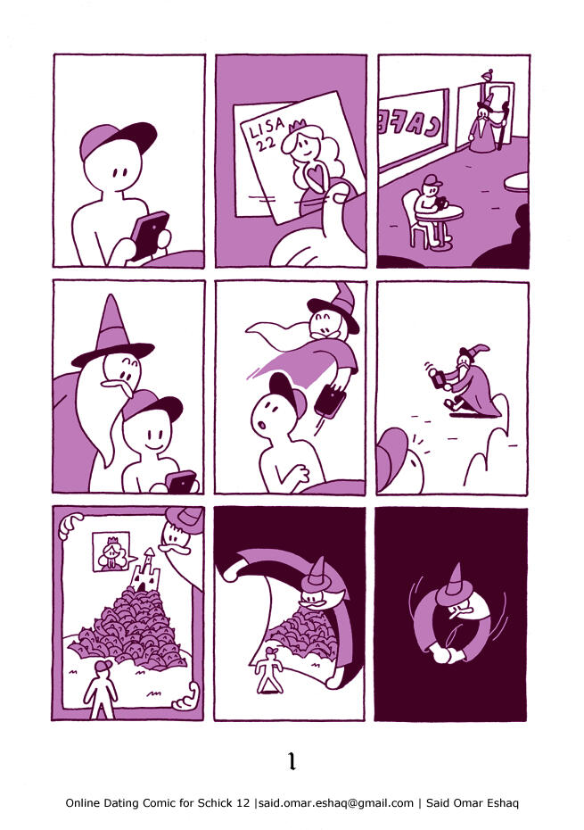 Online Dating Comic for Schick 12 | Page 1 of 6